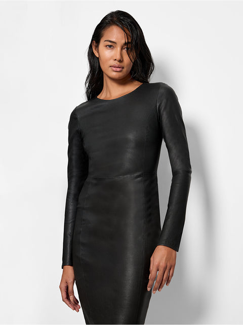 MRS. SMITH STRETCH LEATHER DRESS