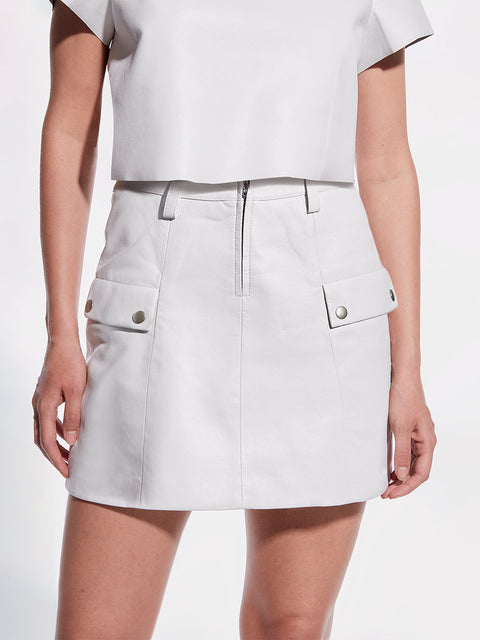 JAMESON RECYCLED LEATHER SKIRT