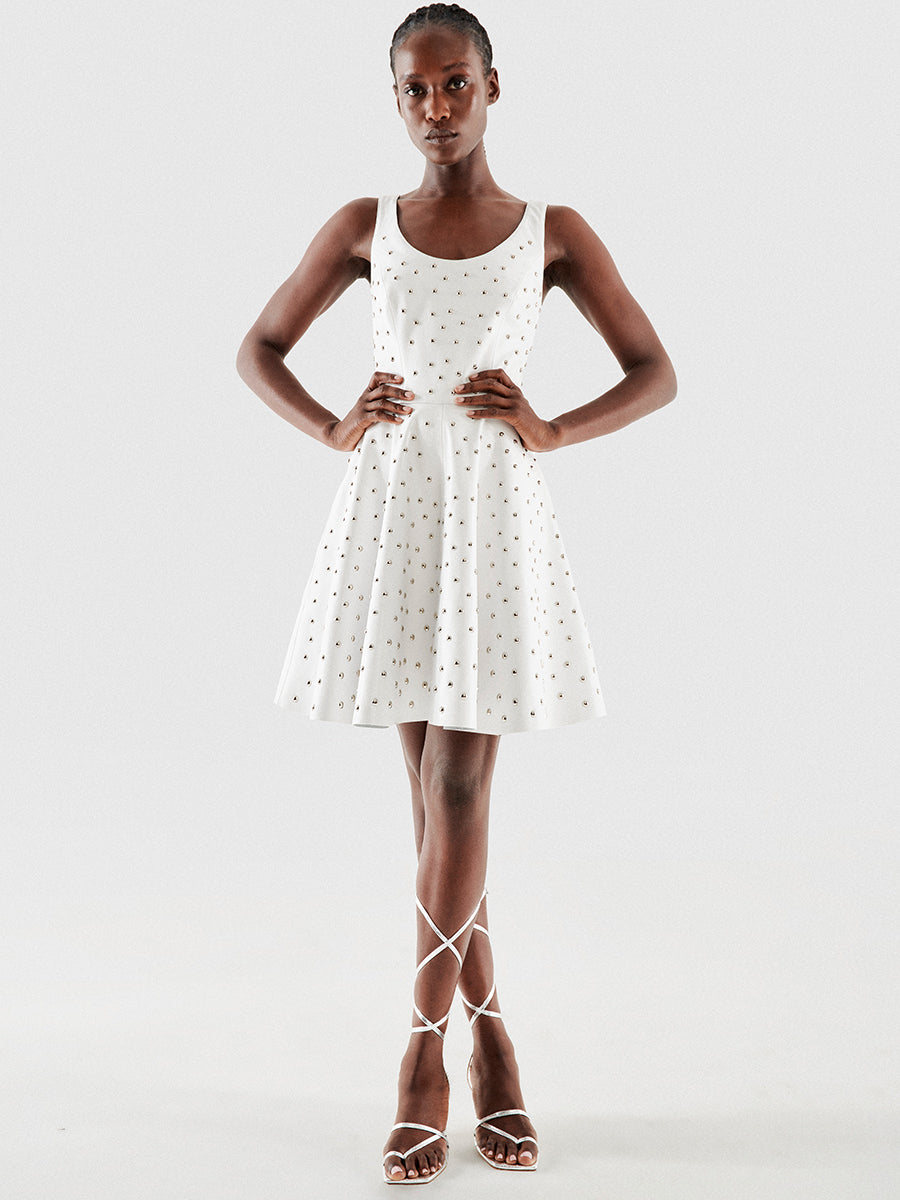 As By Df Women's Margot Upcycled Leather Dress - White - Size XL As By Df Women's Margot Upcycled Leather Dress - White - Size XL