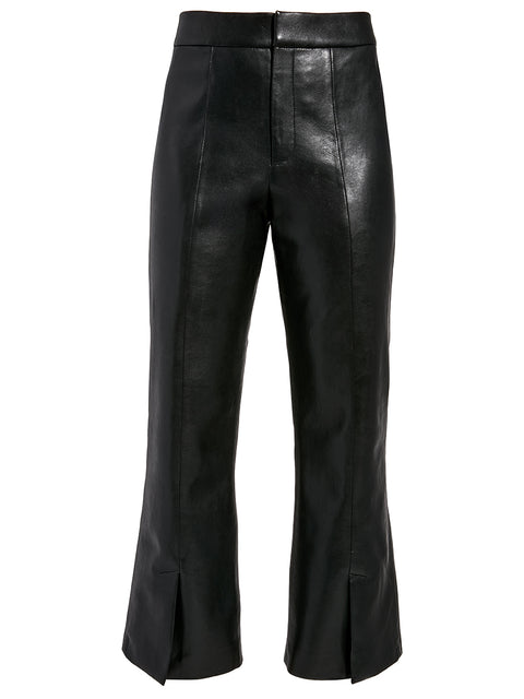 ROWAN RECYCLED LEATHER CROPPED MICRO FLARES - AS by DF