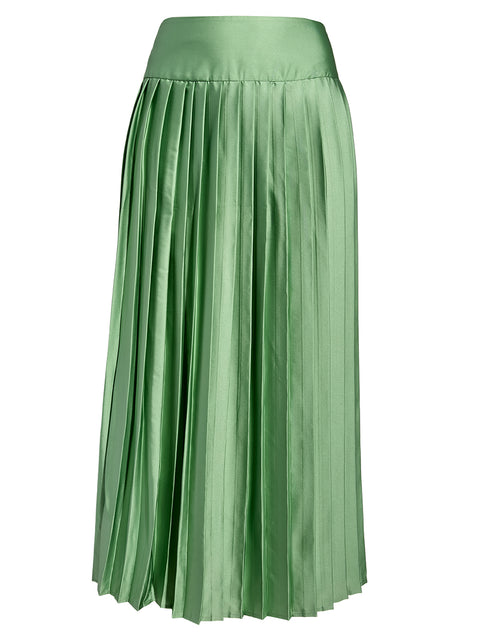 CURVE MATCHA PLEATED SKIRT