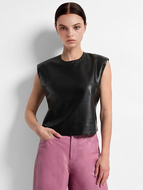 BLAZE RECYCLED LEATHER TEE