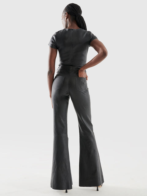 BRANDO STRETCH LEATHER TEE