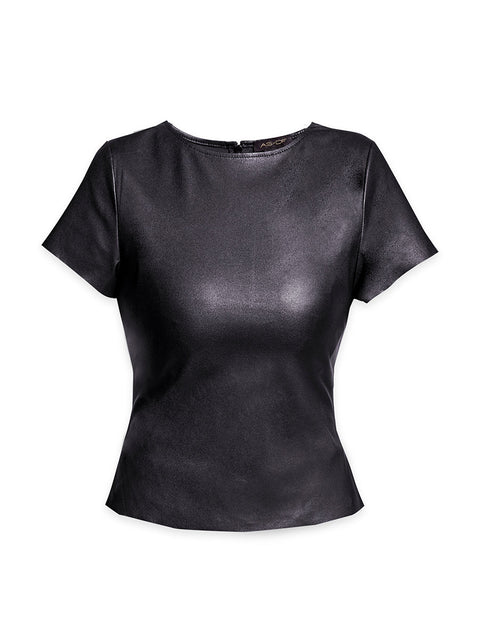 CURVE BRANDO STRETCH LEATHER TEE