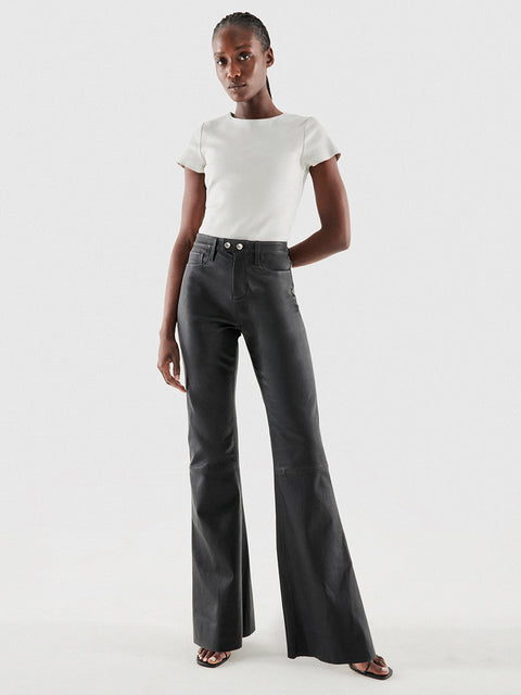 BRANDO STRETCH LEATHER TEE