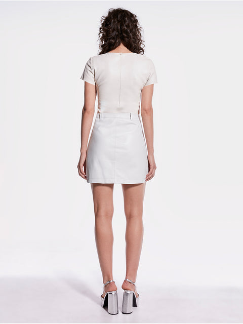 JAMESON RECYCLED LEATHER SKIRT