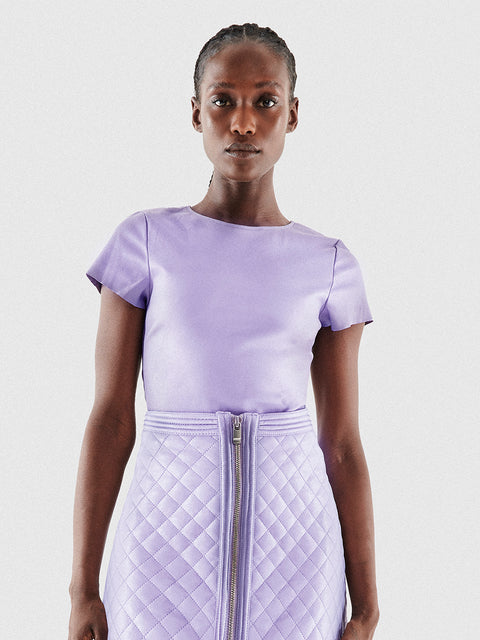 BRANDO STRETCH LEATHER TEE