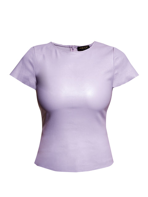 BRANDO STRETCH LEATHER TEE