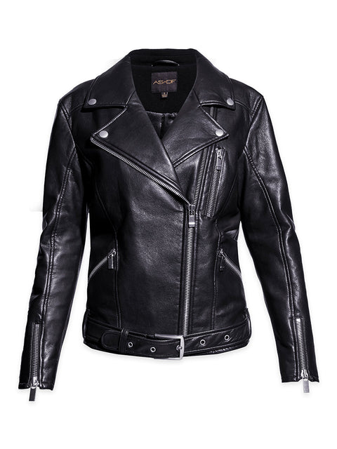 CURVE BRANDO RECYCLED LEATHER BOYFRIEND JACKET