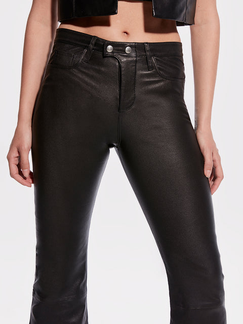 ROBBIE STRETCH LEATHER FLARES