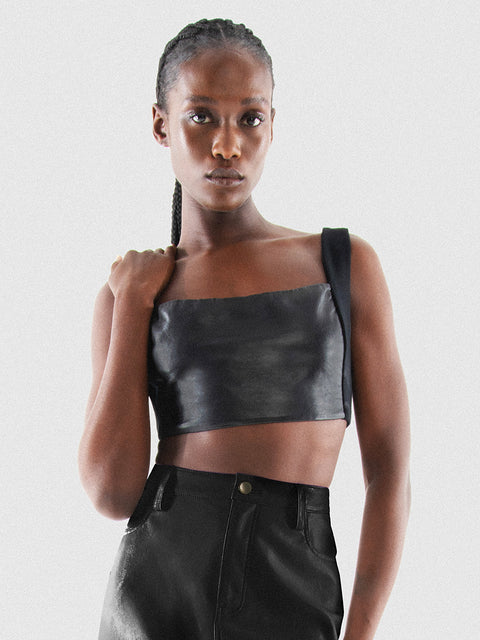 HAILEY RECYCLED LEATHER BRALETTE