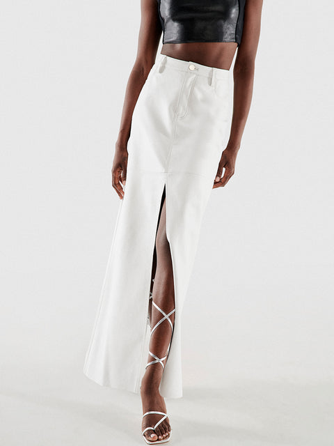 IMOGEN RECYCLED LEATHER SKIRT