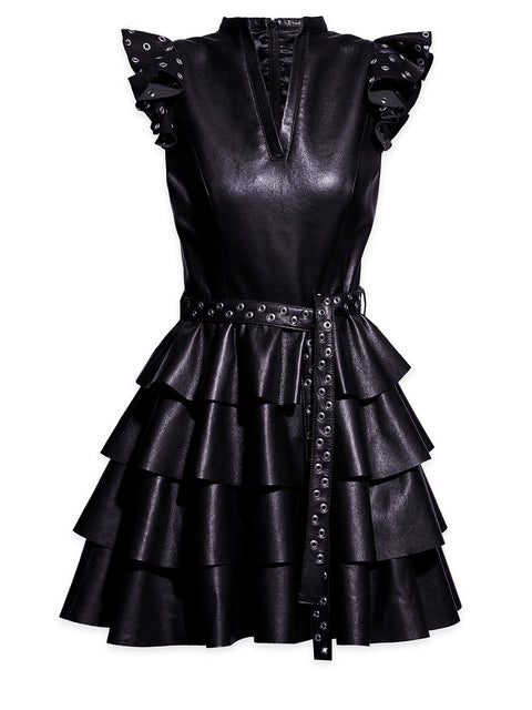 JUDE RECYCLED LEATHER DRESS