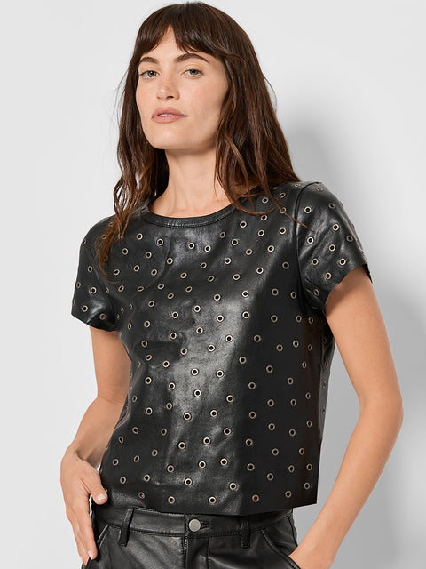 JUDE RECYCLED LEATHER TEE