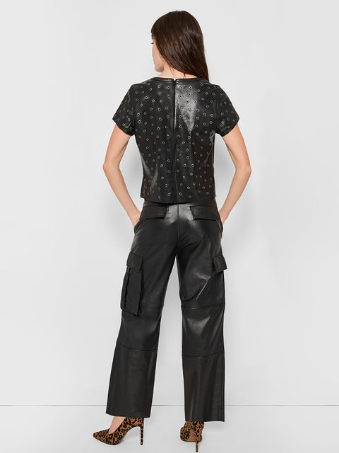 JUDE RECYCLED LEATHER TEE