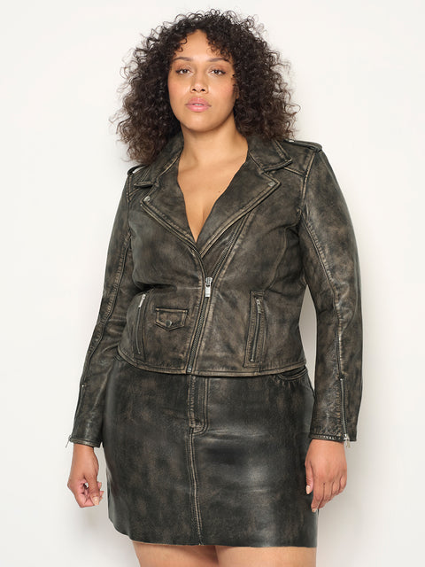 CURVE BONNIE UPCYCLED LEATHER JACKET