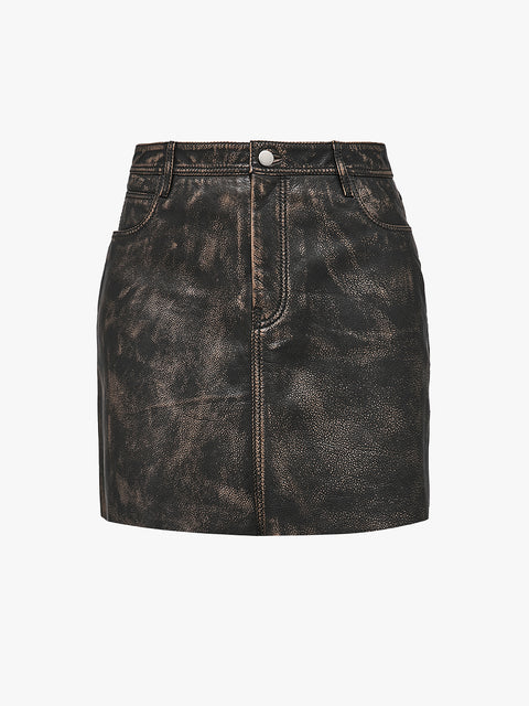 BONNIE UPCYCLED LEATHER SKIRT