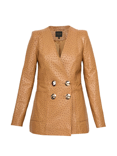 CURVE NADINE UPCYCLED LEATHER BLAZER