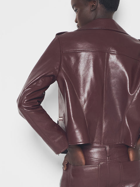 CINDY RECYCLED LEATHER JACKET