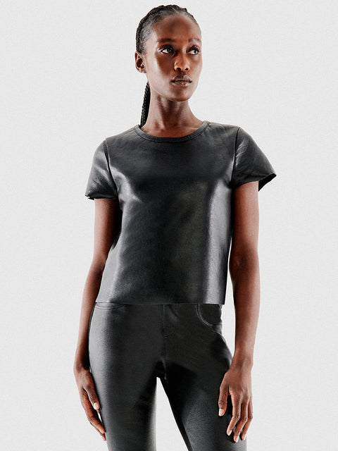 NEW GUARD RECYCLED LEATHER TEE - AS by DF