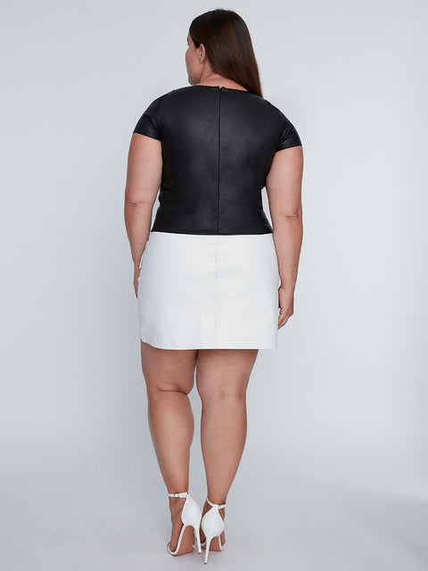 CURVE BRANDO STRETCH LEATHER TEE