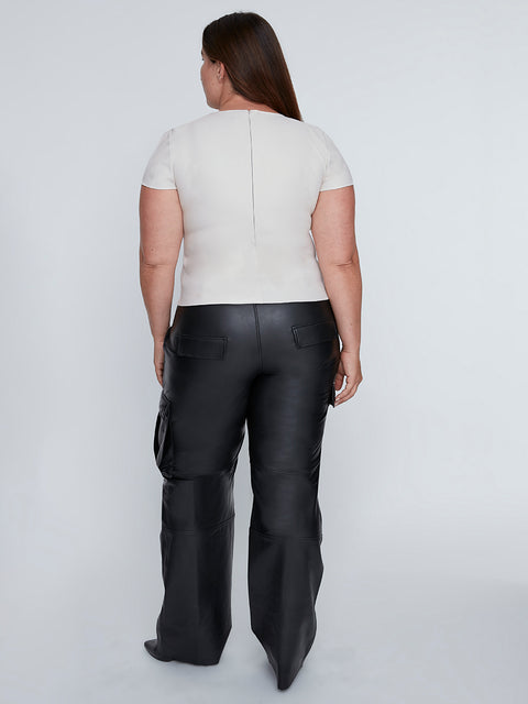 CURVE BRANDO STRETCH LEATHER TEE