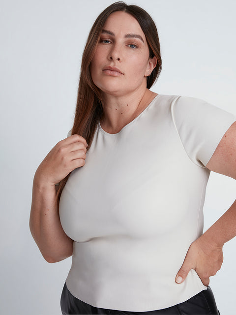 CURVE BRANDO STRETCH LEATHER TEE