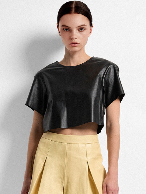 BECK UPCYCLED LEATHER TEE