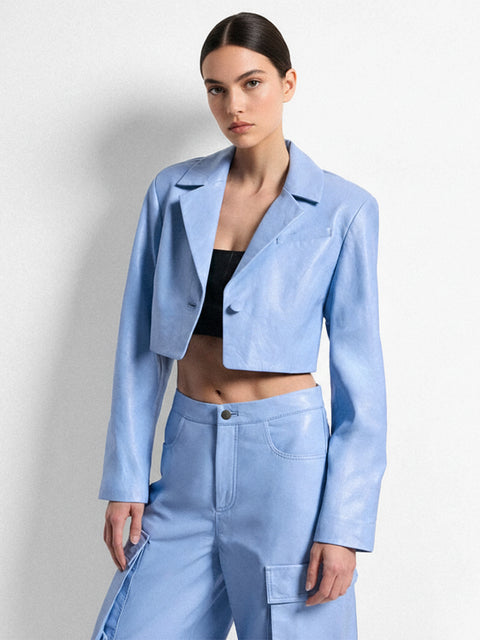 POPPY LEATHER BLAZER - AS by DF