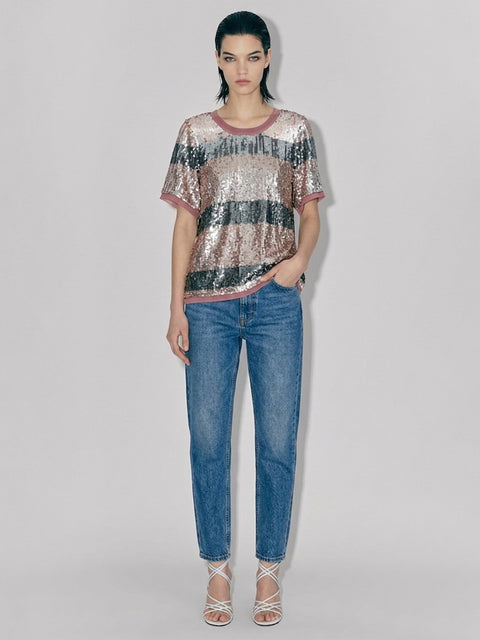 THE SEQUIN RUGBY TEE - AS by DF