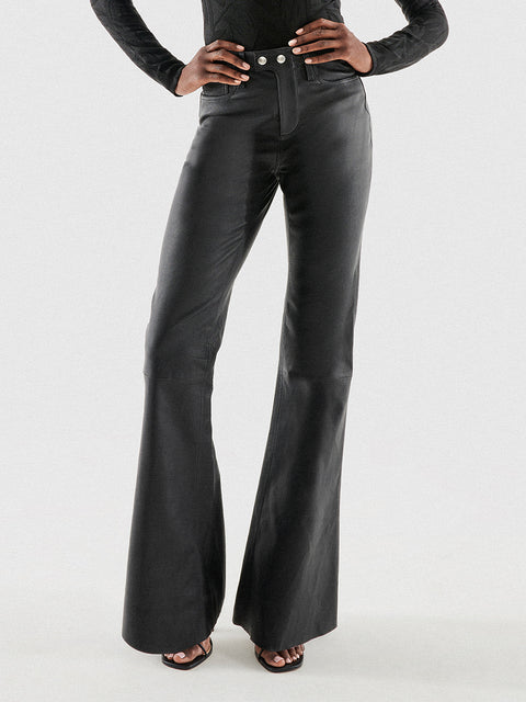 ROBBIE STRETCH LEATHER FLARES
