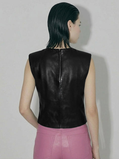 BLAZE RECYCLED LEATHER TEE - AS by DF