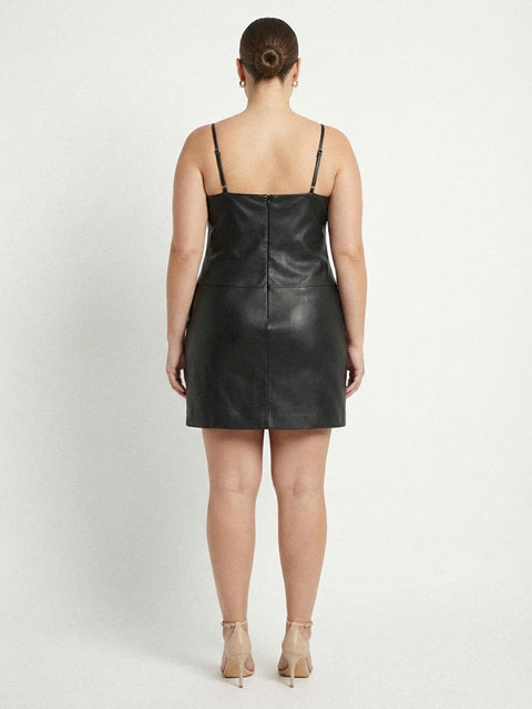 CURVE RYDER UPCYCLED LEATHER DRESS