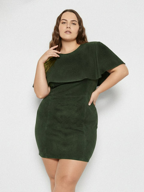 CURVE SELENE STRETCH SUEDE DRESS - AS by DF
