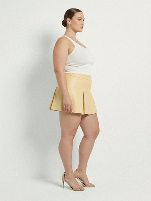 CURVE WILLOW LEATHER SKORTS