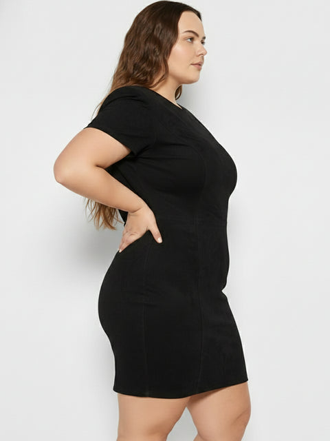 CURVE FORTUNA STRETCH SUEDE DRESS
