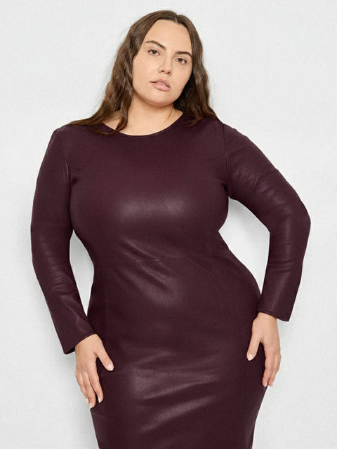 CURVE MRS. SMITH STRETCH LEATHER DRESS - AS by DF