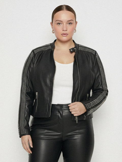 CURVE RYDER UPCYCLED LEATHER JACKET