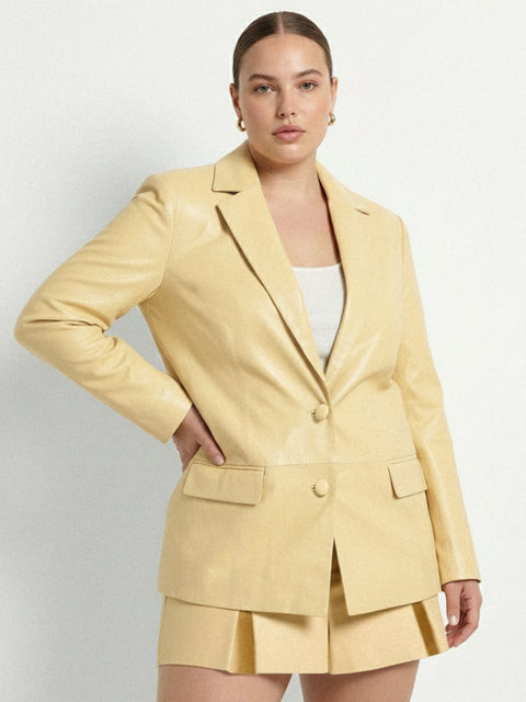 CURVE WILLOW LEATHER BLAZER