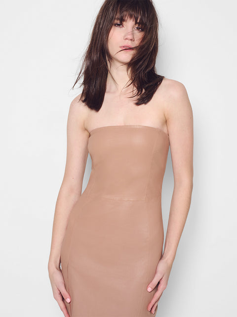 AURA STRETCH LEATHER DRESS - AS by DF