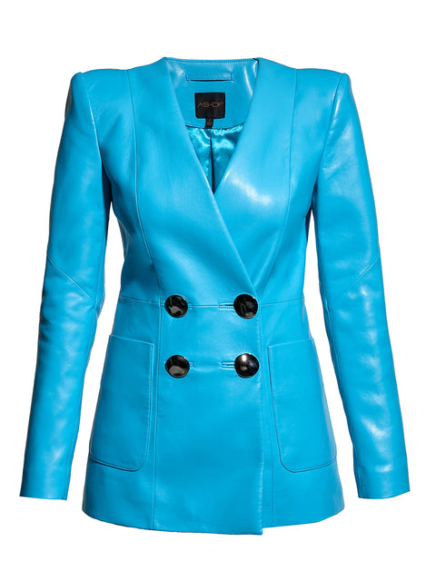 CLAUDE RECYCLED LEATHER BLAZER