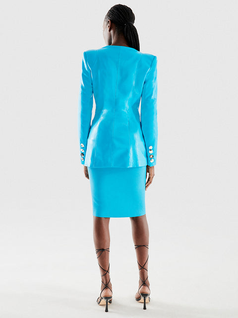 CLAUDE RECYCLED LEATHER BLAZER