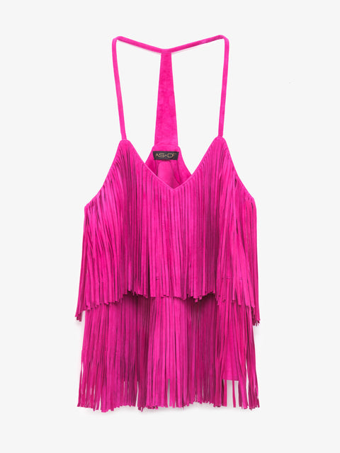 JONI SUEDE FRINGE CAMI - AS by DF