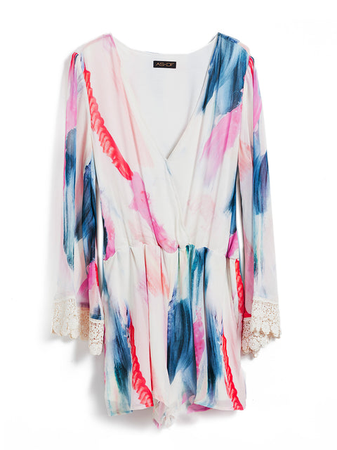 Ignore - PORTOFINO SILK ROMPER - AS by DF