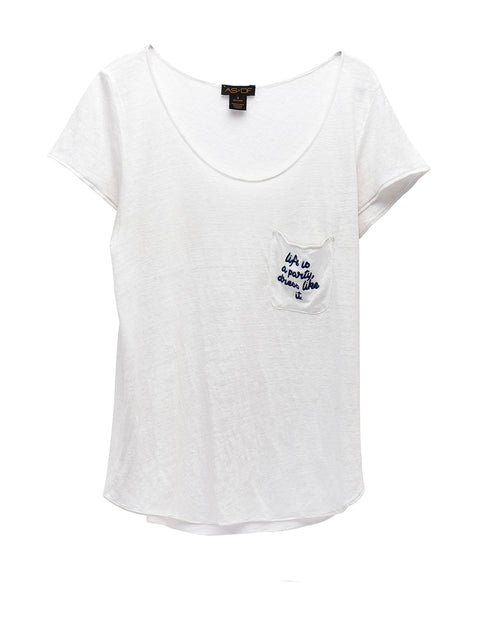 LA VITA È UNA T-shirt DI BIANCHERIA DA PARTE