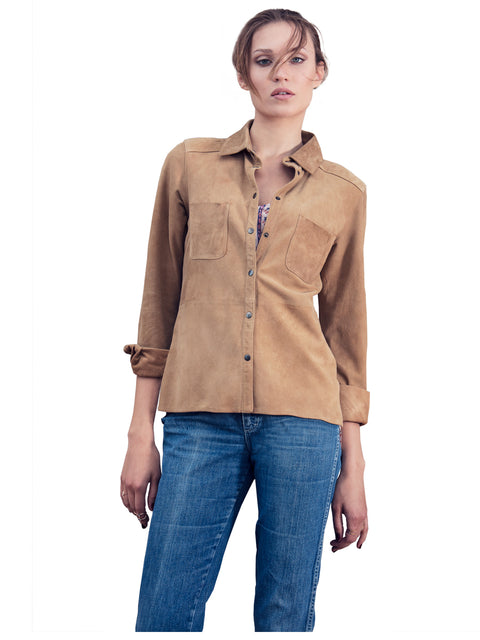 Ignore - SWEET SURRENDER SUEDE SHIRT - AS by DF