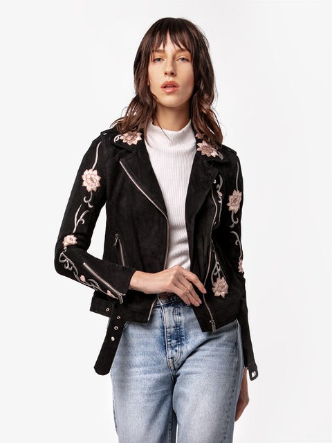 LOTUS FLOWER LEATHER JACKET - AS by DF