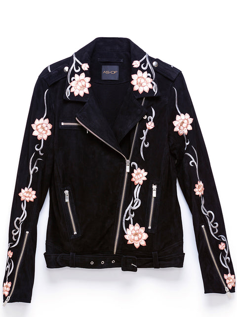 LOTUS FLOWER LEATHER JACKET - AS by DF
