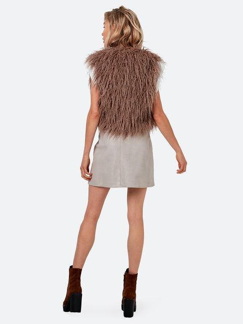 REVOLUTION SHAG FUR VEST - AS by DF