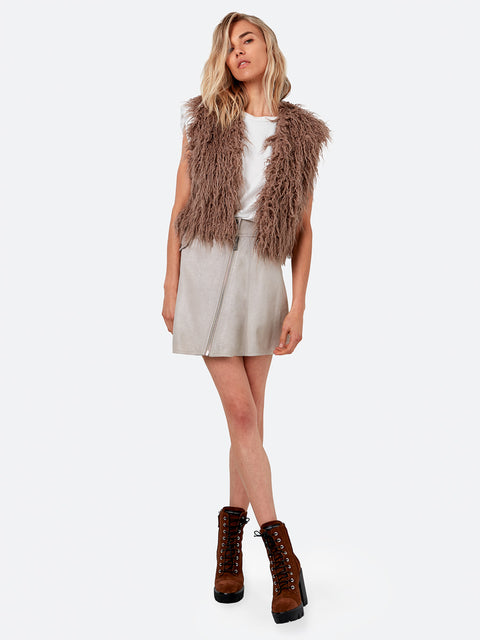 REVOLUTION SHAG FUR VEST - AS by DF